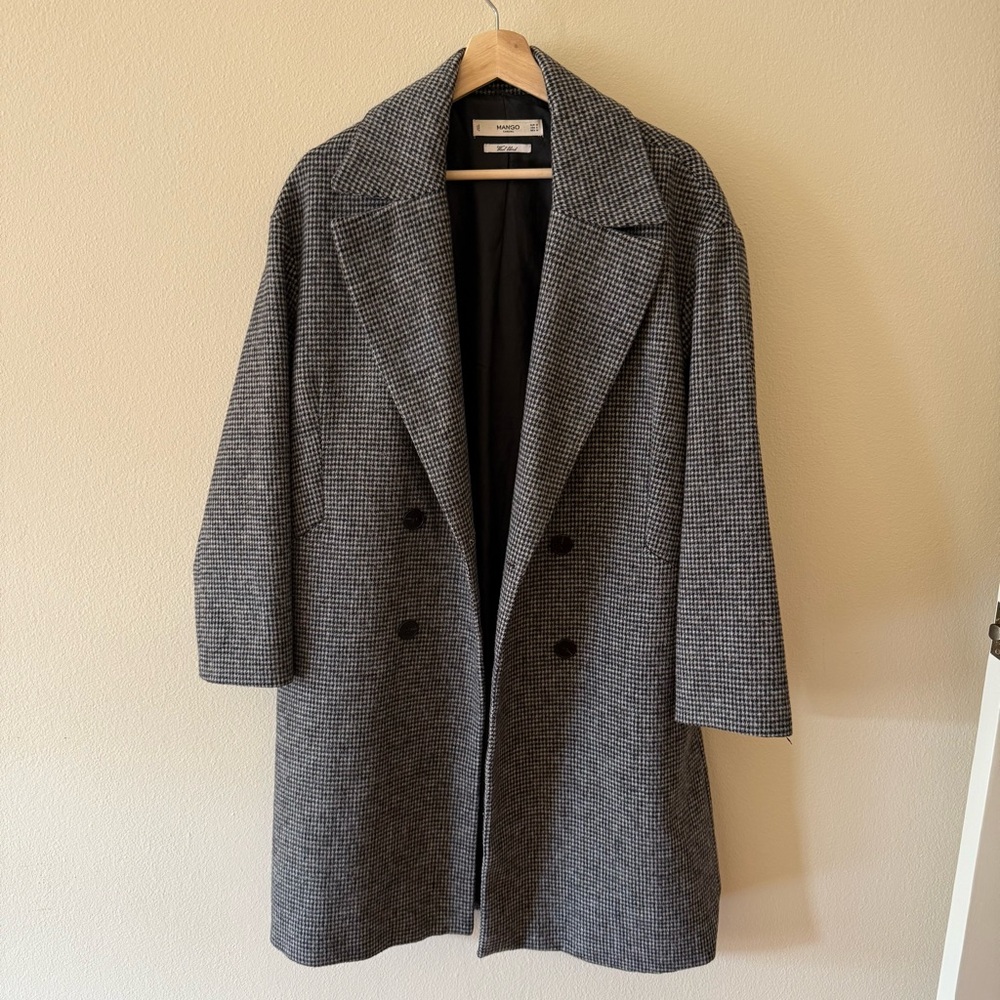 Mango Houndstooth Coat